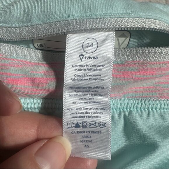 Ivivva | Aquamarine Space Dye Nimbus Relay Racer Short | Size 14 - Picture 8 of 12